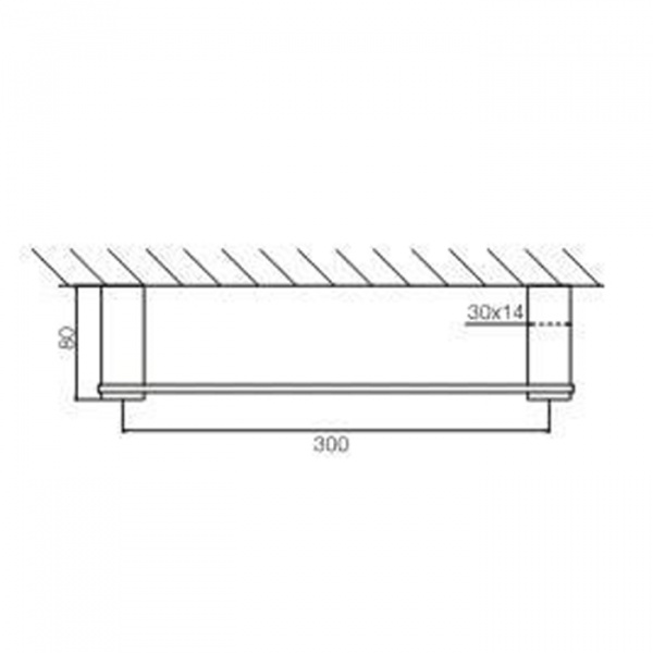 Fima Carlo Frattini Quadra Полотенцедержатель 30см, подвесной, цвет: хром