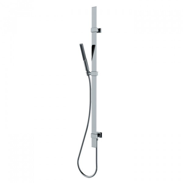 Bossini Apice Душевая штанга FLAT из латуни 110см., душевая лейка ,шланг Cromolux 150см, цвет: хром