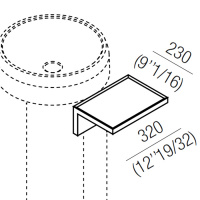 Agape Lariana Полочка 32x23 см, подвесная, цвет: темный дуб