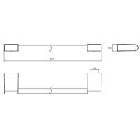 EMCO Flow Держатель полотенец, 80см, подвесной, цвет: хром