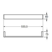 Armani Roca Island Полотенцедержатель 53,5см, подвесной, цвет: brushed steel