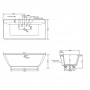 Burgbad Senza Ванна отдельностоящая прямоугольная 180x85x57.5 см, выравнивающая рама,со слив переливом Multiplex в отделке хром,  