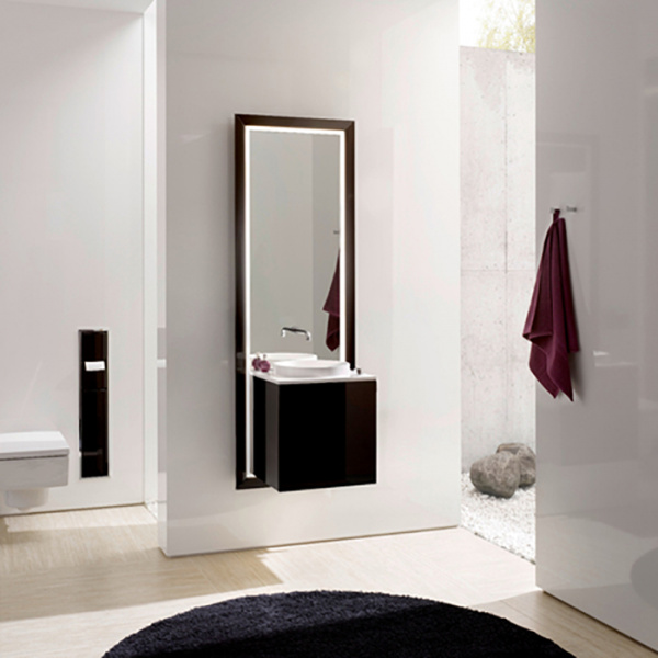 EMCO Touch 450 classic Комплект мебели с дверцей правый, цвет: черный/optiwhite