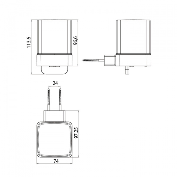Emco Loft Дозатор для жидкого мыла, подвесной, цвет: хром/хрусталь