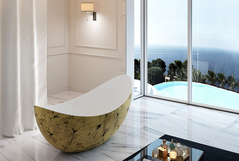 Акриловая ванна ABBER AB9333Gold