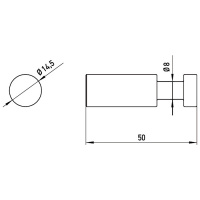 Emco Polo Крючок подвесной, 50mm, цвет: хром