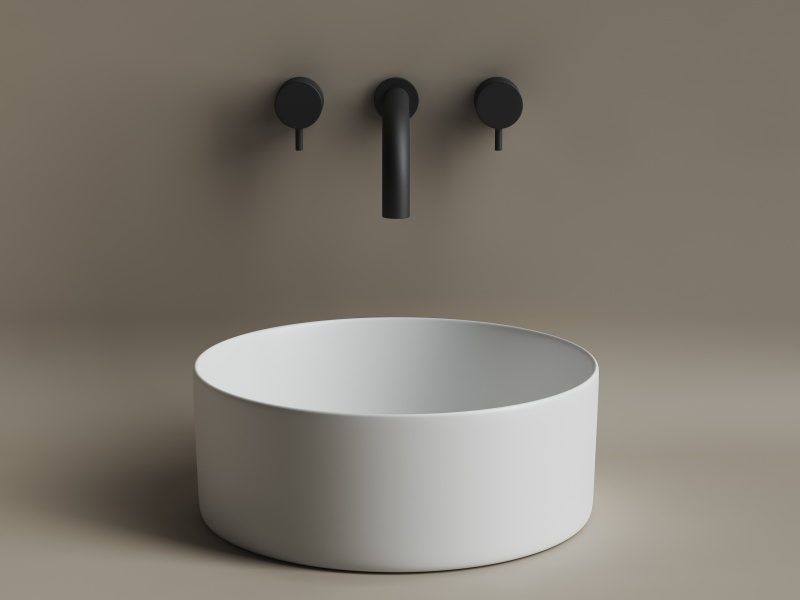 Умывальник чаша накладная круглая (цвет Белый Матовый) Element 358*358*137мм Ceramica Nova белый матовый CN6032MW