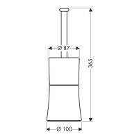 Axor Uno Набор для WC, подвесной, цвет: хром/белый
