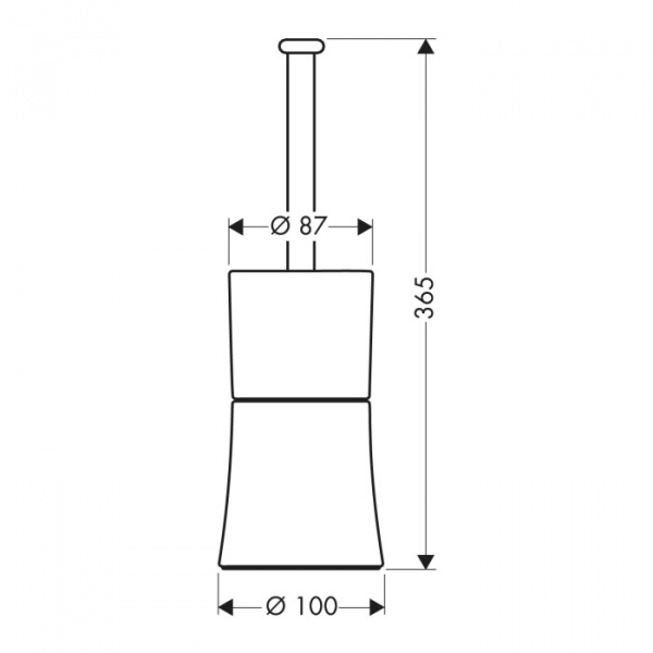 Axor Uno Набор для WC, подвесной, цвет: хром/белый