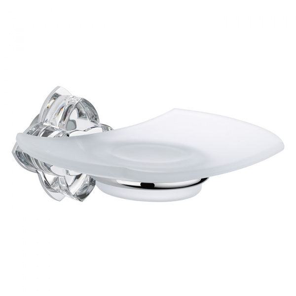 THG Pétale de cristal clair Мыльница стеклянная, подвесная, цвет: хром/прозрачный хрусталь