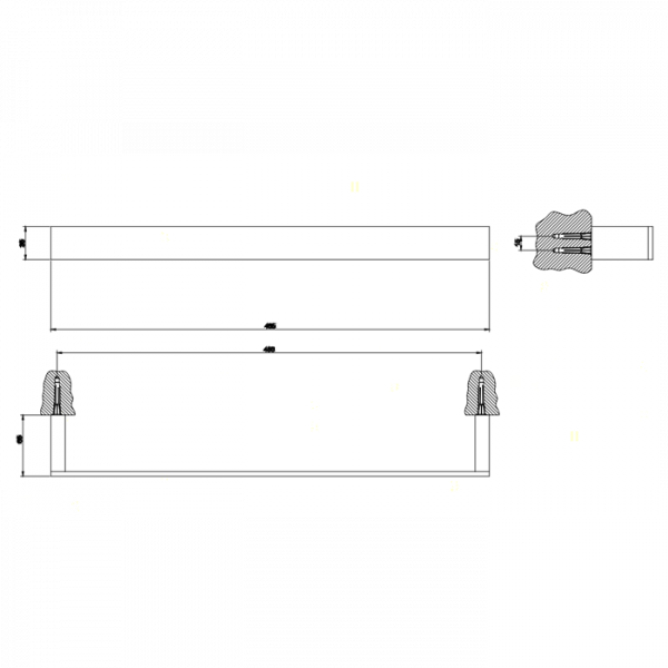 Gessi Rettangolo Полотенцедержатель 45см, подвесной, цвет: хром