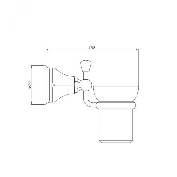 Nicolazzi Teide Chic Стакан подвесной, цвет: хром