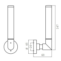EMCO Eposa Держатель запасного рулона, вертикальный, подвесной, цвет: хром