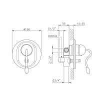 Nicolazzi Signal Наружная часть встраиваемого для душа с переключателем на 1 отверствие, цвет: хром