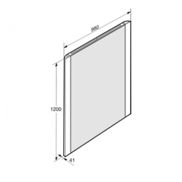 Armani Roca Island Зеркало 98x120см. с верхней,нижней и боковой подсветкой, Maxiclean.