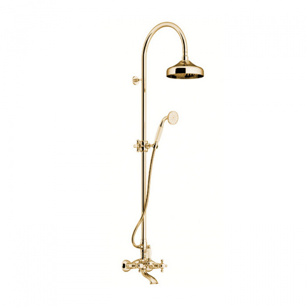 Gattoni Vivaldi Душевая стойка со смесителем для ванны, цвет: золото 24кт