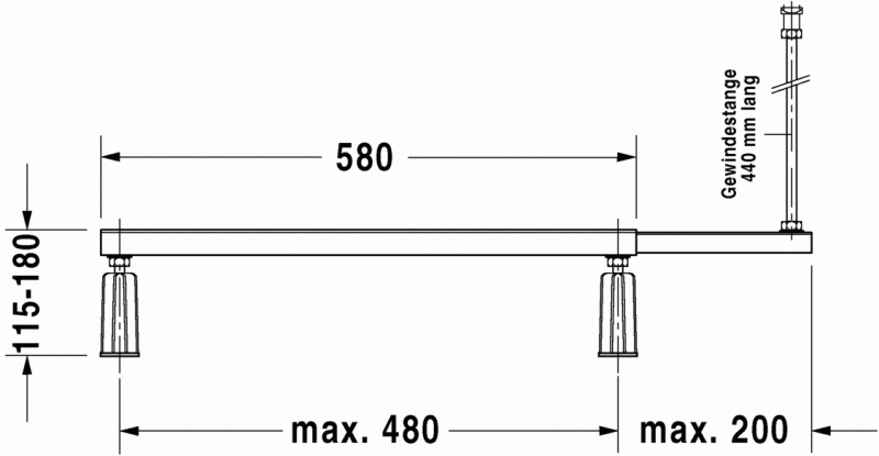 Ножки для ванны Duravit D-Code