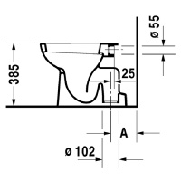 Duravit D-Code Унитаз напольный 53х35см, для независимого подключения воды, включая крепление, цвет: белый