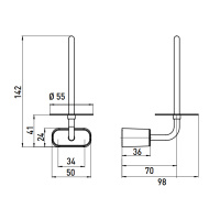 EMCO Logo2 Держатель запасного рулона, вертикальный, подвесной, цвет: хром