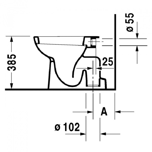 Duravit D-Code Унитаз напольный 53х35см, для независимого подключения воды, включая крепление, цвет: белый