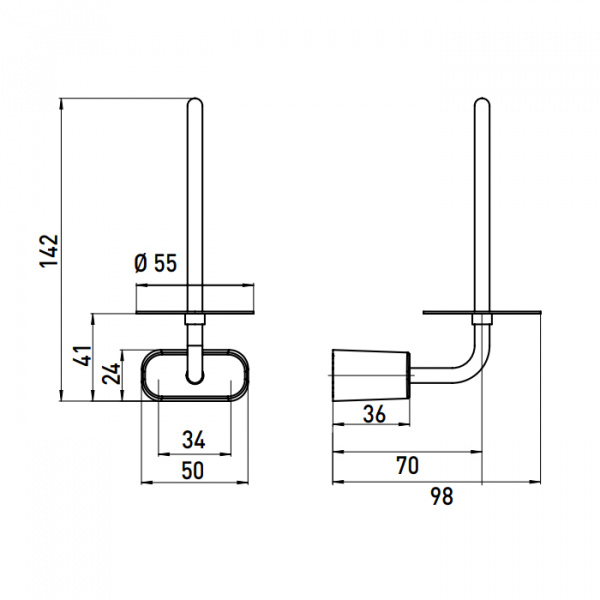 EMCO Logo2 Держатель запасного рулона, вертикальный, подвесной, цвет: хром