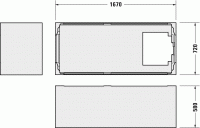 Опора из стиропора для ванны Duravit D-Neo, 167x72