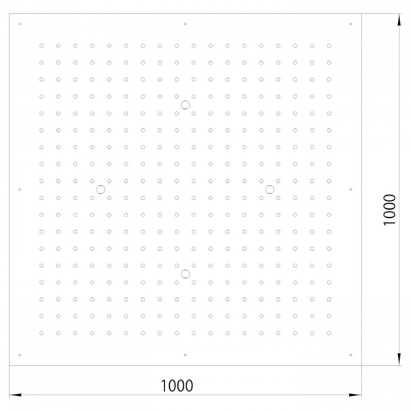 BOSSINI DREAM-XL CUBE Верхний душ 1000 x 1000 мм, цвет: хром