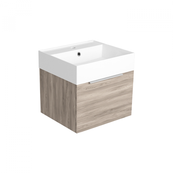 SIMAS AGILE Тумба подвесная 50x46xh40 см, для раковины AG51, 1 ящик, ручка матовый хром, цвет: OXIDE