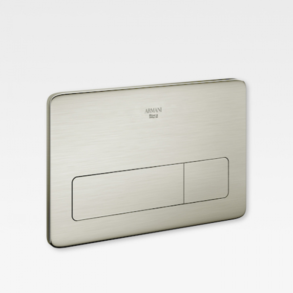 Armani Roca Baia Клавиша двойного смыва 3/6 л для системы инсталляции Duplo (арт. 890090400), цвет: brushed steel