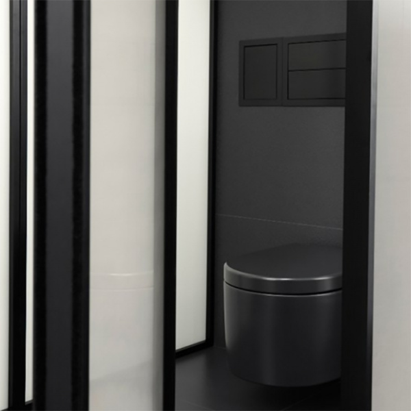 Armani Roca Island Комплект: Гигиенический выдвижной душ встроенный в шкафчик, шланг 1.8 м, цвет: nero