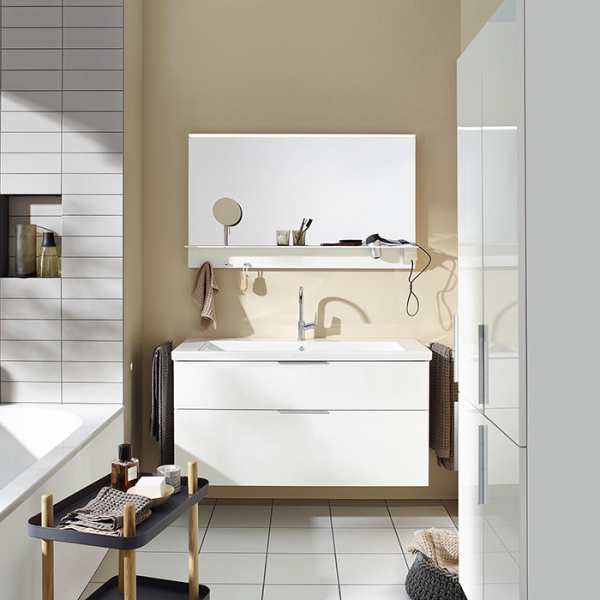 Burgbad Eqio Комплект мебели с раковиной 123см, цвет: белый глянец