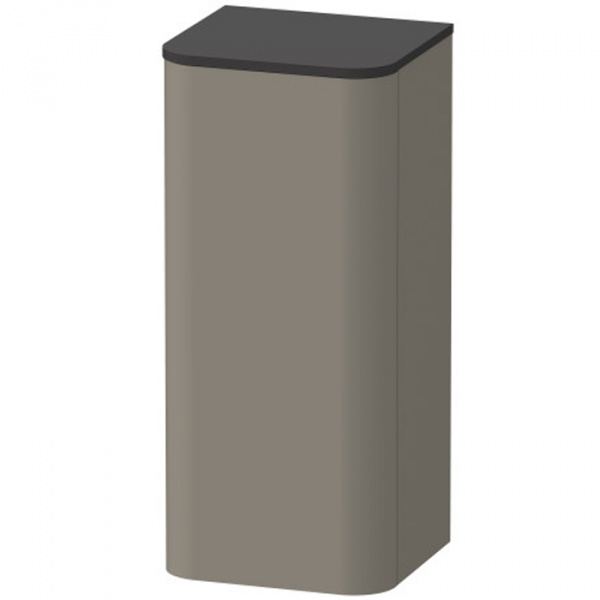 Duravit Happy D.2 Plus Пенал подвесной 88x40x36см 1 дверь, 2 стекл. полки, DX, цвет: stone grey satin matt