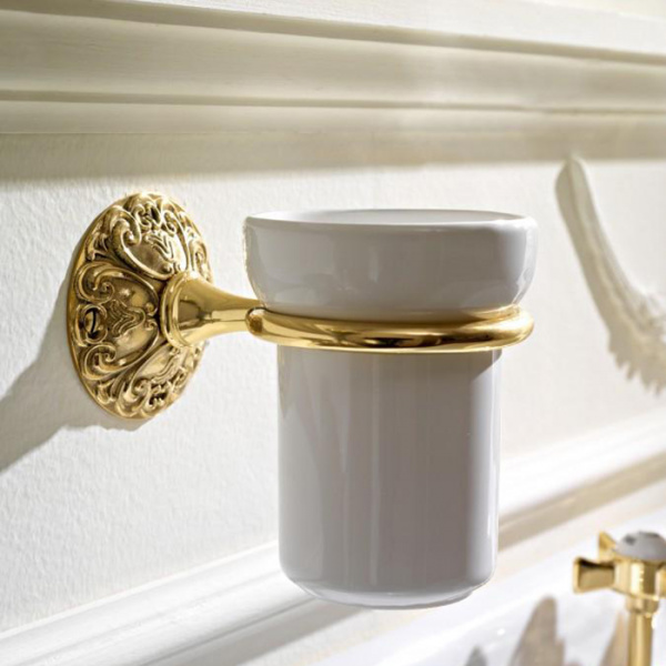 Sbordoni Flora Стакан с держателем, подвесной, керамика/бронза