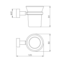 Nicolazzi Minimale Стакан подвесной, цвет: хром