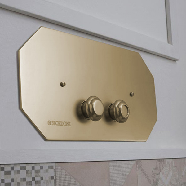 Sbordoni Romana Панель двойного смыва, для механизма Geberit UNICA, KOMBIFIX, UP300,UP320, цвет: бронза