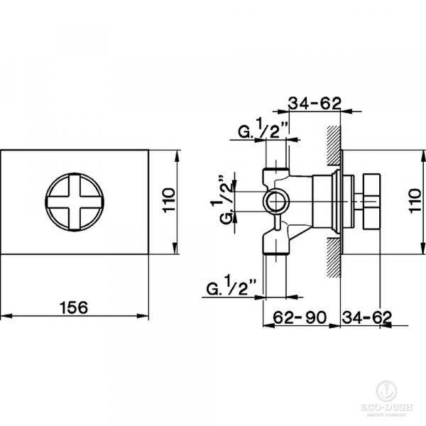 CISAL Barcelona Переключатель на 3 положения, цвет: хром