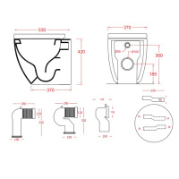 Artceram FILE 2.0 Унитаз напольный 53х37хh42см, безободковый, слив универсальный, с крепежом, цвет: белый