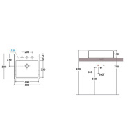 Globo Classic Раковина 50х50х14 см, 3 отв., цвет: белый