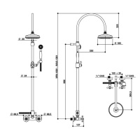 Смеситель для душа Bongio Axel, цвет: золото
