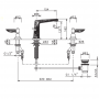 Nicolazzi Liberty Смеситель для раковины, на 3 отверствия, с донным клапаном, цвет: хром