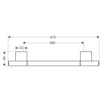 Axor Uno Поручень подвесной, цвет: хром