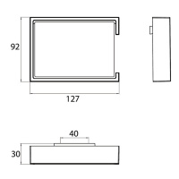 EMCO Liaison Держатель т/б с крышкой, подвесной, цвет: хром