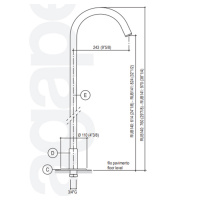 Agape Fez Напольный смеситель для ванны, без регулятора температуры и подачи, высота: 97см, цвет: хром