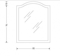 EBAN Sagomata Зеркало в раме 85х104см, цвет: bianco assoluto