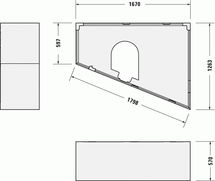 Опора из стиропора для ванны Duravit Paiovax167