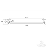 Stella Roma Полотенцедержатель подвесной 60 см 602/60 цвет: хром
