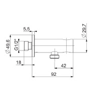 Carlo Frattini Wellness Держатель ручного душа с выпуском, цвет: черный матовый