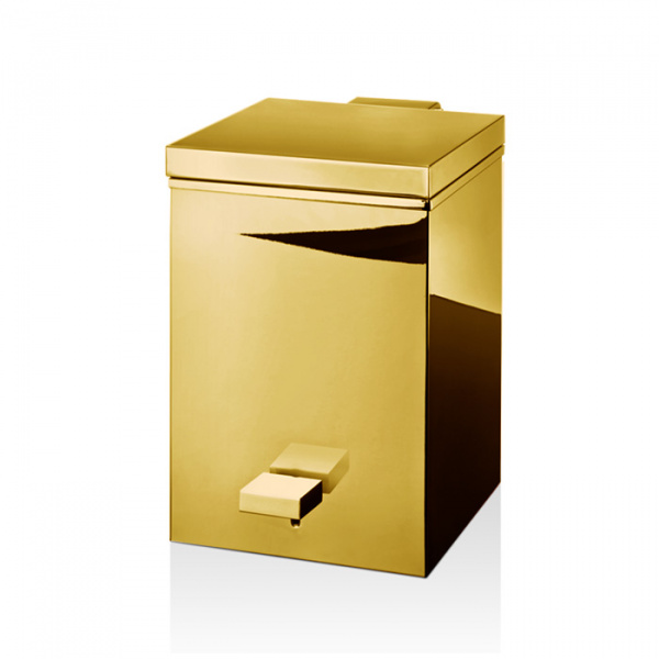 Decor Walther TE 75 SC Ведро 17.5x21x26.5см, с педалью и крышкой, softclose, напольное, цвет: золото