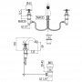 Gattoni TRD Смеситель для биде, 3 отв., ручки Paris, цвет: хром