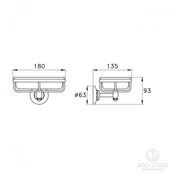 Stella Italica Держатель мыльницы подвесной (без мыльницы) 1022 цвет: хром